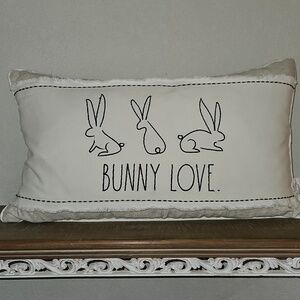 Rae Dunn Linen Blend Easter Feather Pillow